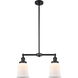 Franklin Restoration Canton LED 21 inch Matte Black Chandelier Ceiling Light in Matte White Glass, Franklin Restoration