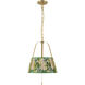 Alora Mood Scout 2 Light 13.25 inch Brushed Gold and Green Linen Pendant Ceiling Light