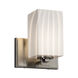 Fusion Wall Sconce Wall Light in 700 Lm LED, Brushed Nickel, Square with Flat Rim, Ribbon Fusion