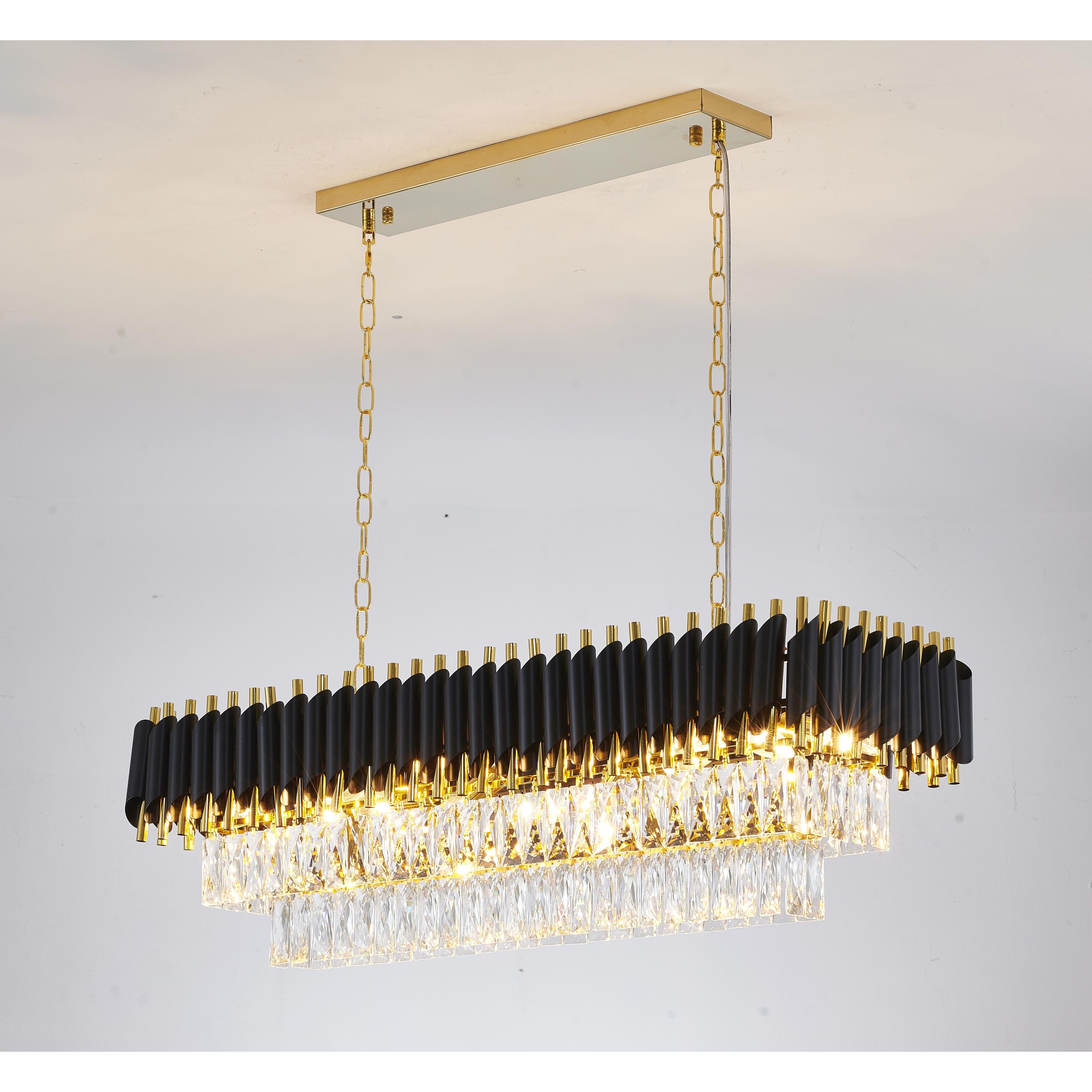 Canada LED 12 inch Black and Gold Chandelier Ceiling Light