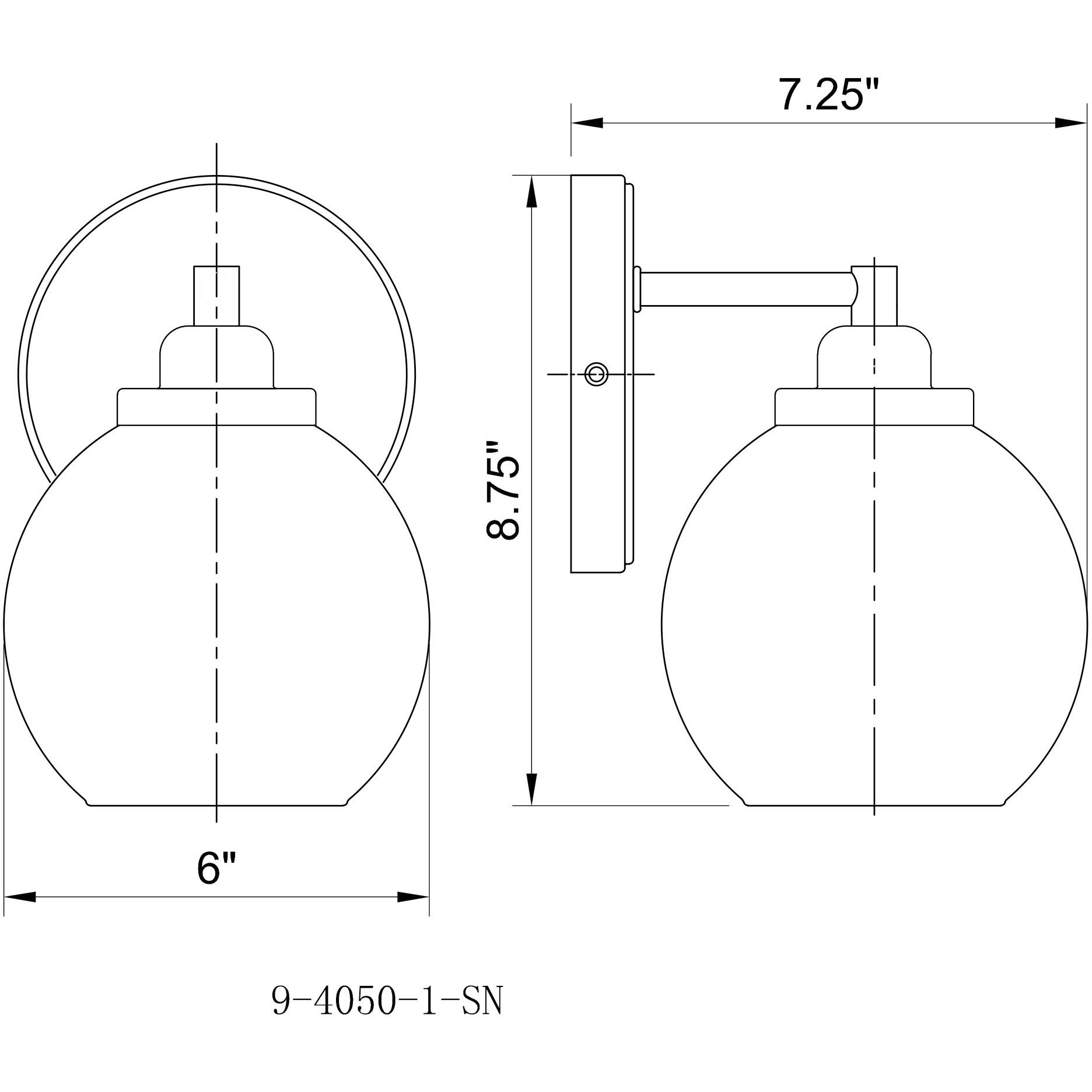 Carson 1 Light 5.5 inch Satin Nickel Bathroom Vanity Light Wall Light, Essentials
