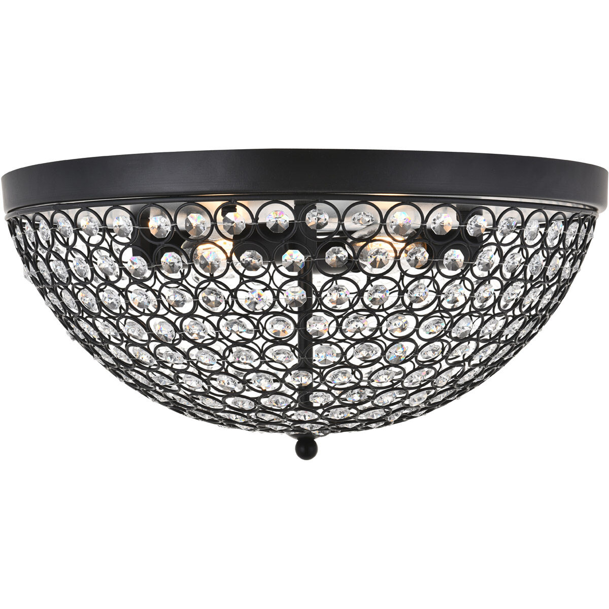 Taye 4 Light 18 inch Matte Black Flush Mount Ceiling Light