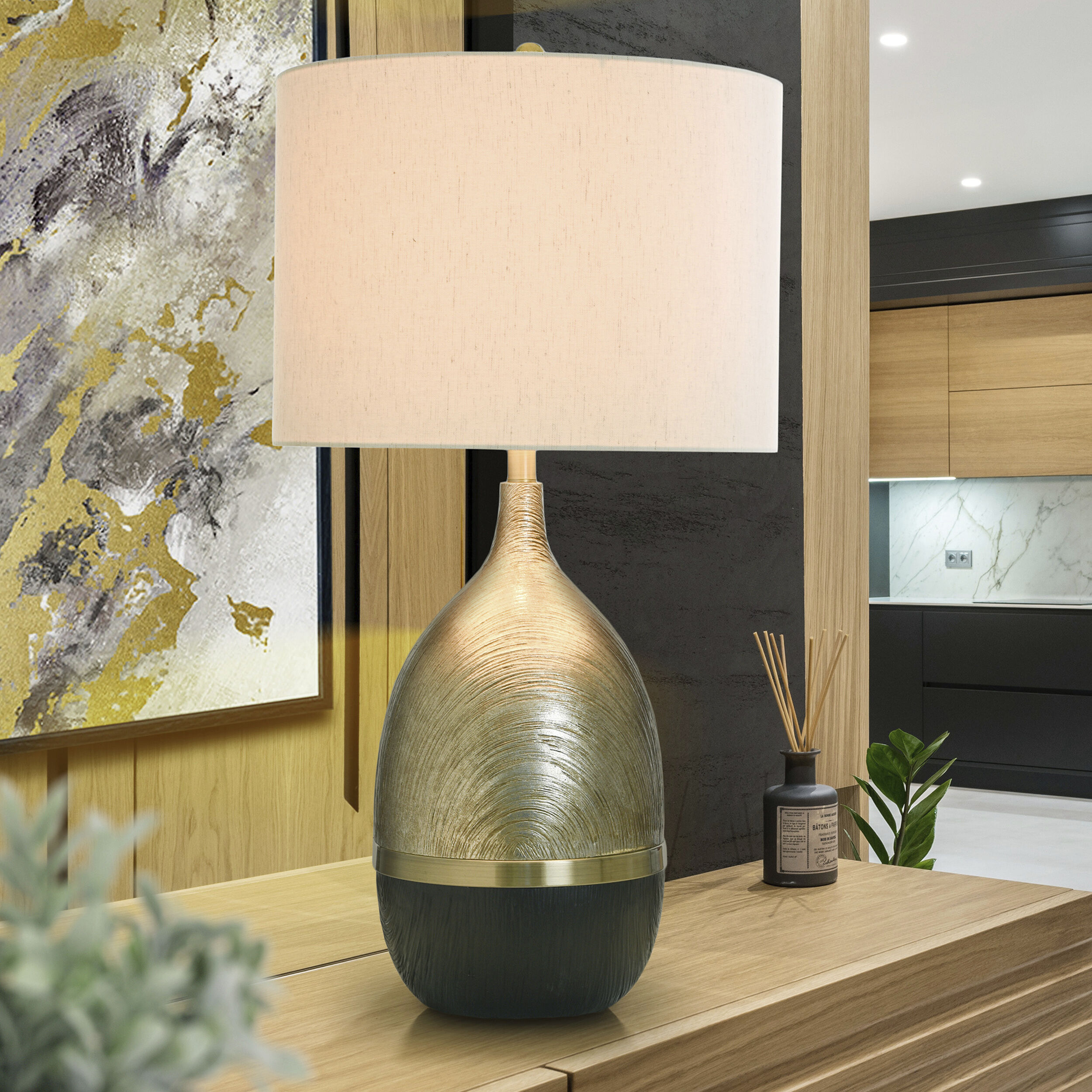 Champagne gold lamp deals