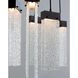Parallel LED 26 inch Flat Bronze Chandelier Ceiling Light in 3000K LED, Smoke Granite, Square Multi-Port