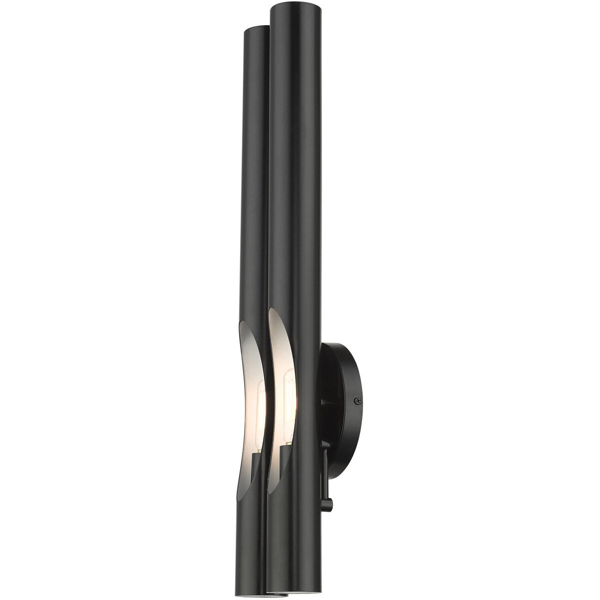 Acra 2 Light 5 inch Shiny Black ADA ADA Double Sconce Wall Light