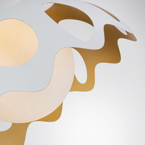 Pebbles 1 Light 15 inch White Pendant Ceiling Light