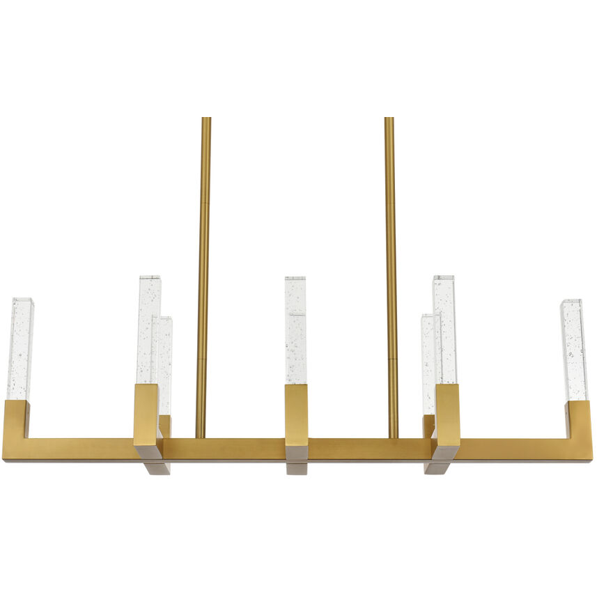 Noemi 8 Light 12 inch Satin Gold Pendant Ceiling Light