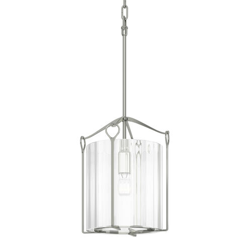 Bow 1 Light 9.8 inch Sterling Mini Pendant Ceiling Light in Clear, Tall
