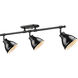 Yep Duncan 3 Light 35.38 inch Matte Black Semi-Flush Mount Ceiling Light, Track Light