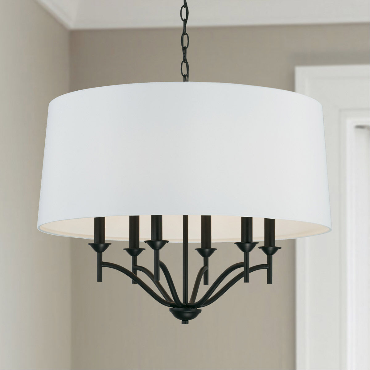 Peyton 6 Light 26 inch Matte Black Pendant Ceiling Light