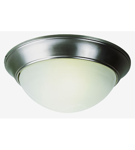 Signature 2 Light 14 inch Brushed Nickel Flush Mount Ceiling Light