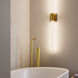 Scepter LED 4.5 inch Satin Brass Bath Bar Wall Light
