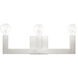 Solna 3 Light 22 inch Brushed Nickel Vanity Sconce Wall Light