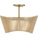 Key Largo 1 Light 16 inch Soft Brass Semi Flush Ceiling Light