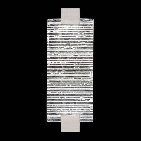 Terra Wall Sconce Wall Light in Silver, Rake Cast Glass