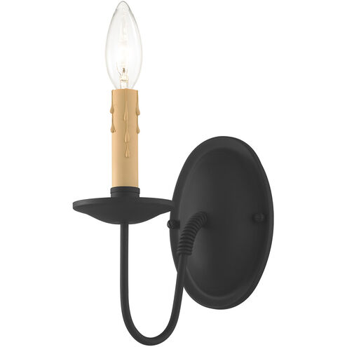 Heritage 1 Light 4 inch Black Wall Sconce Wall Light