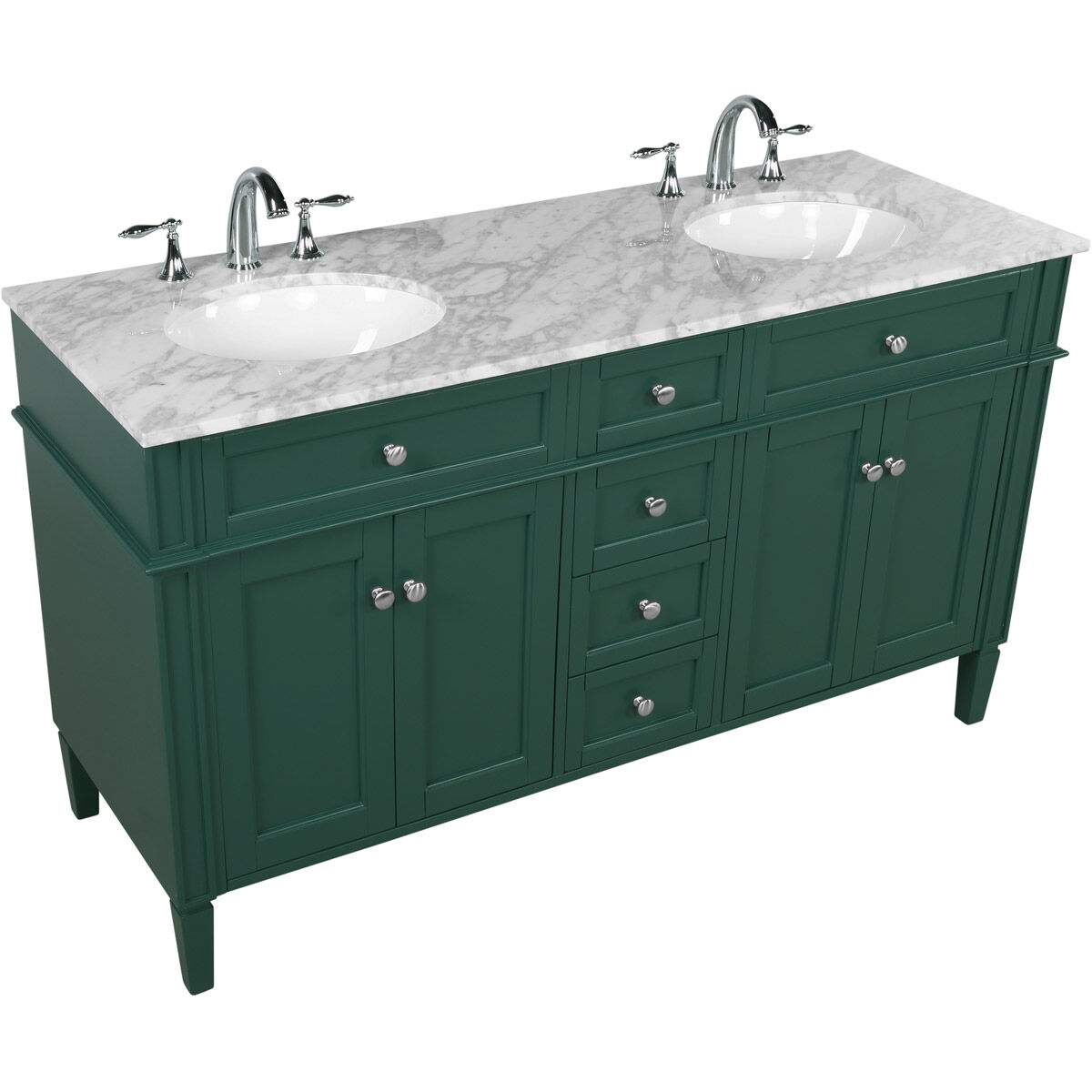 Park Avenue 60 X 22 X 35 inch Green Vanity Sink Set