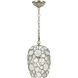 Palla 1 Light 8.5 inch Antique Silver Mini Pendant Ceiling Light