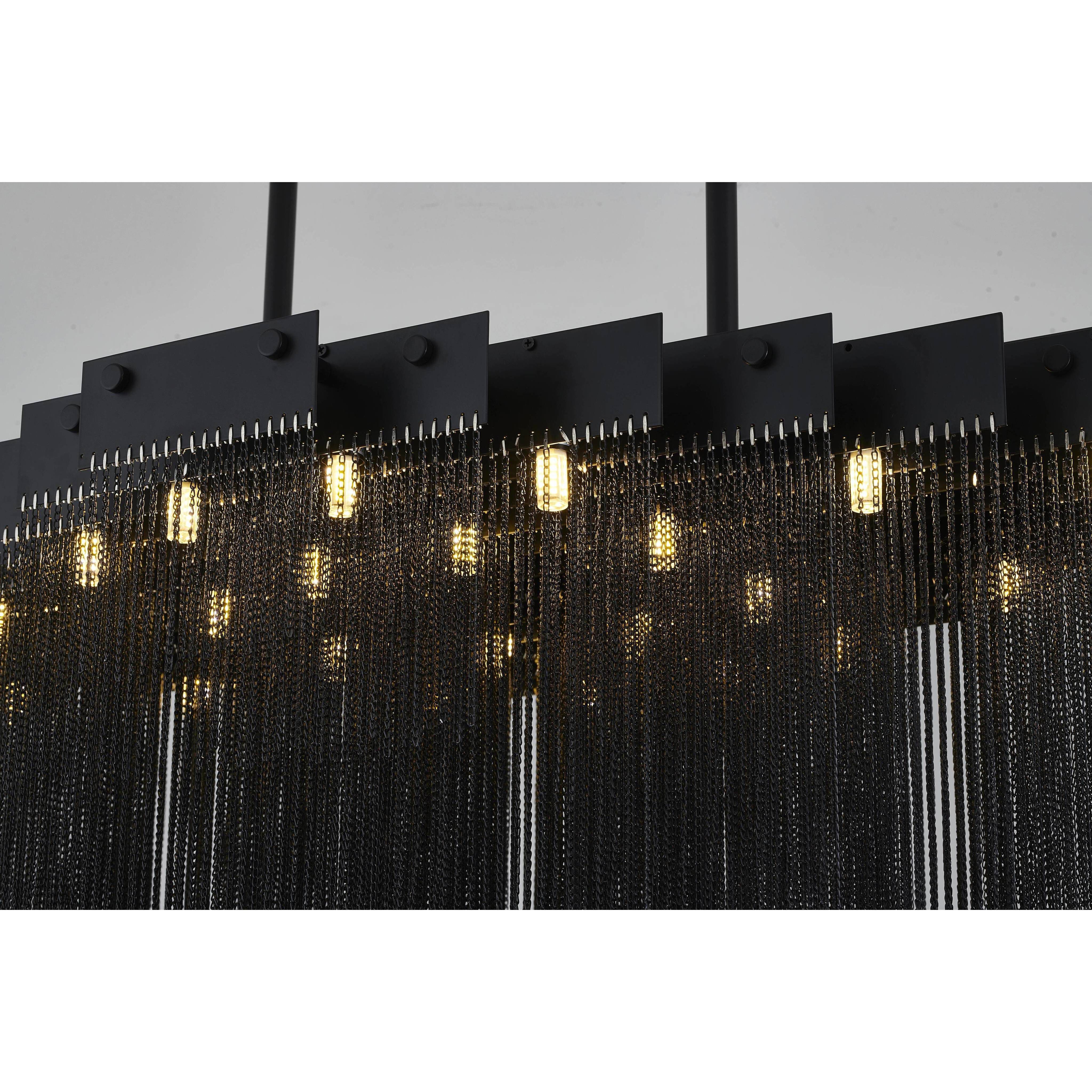 IMG Series 24 Light 23.6 inch Satin Black Chandelier Ceiling Light