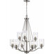 Mod Pod 9 Light 29 inch Brushed Nickel Chandelier Ceiling Light