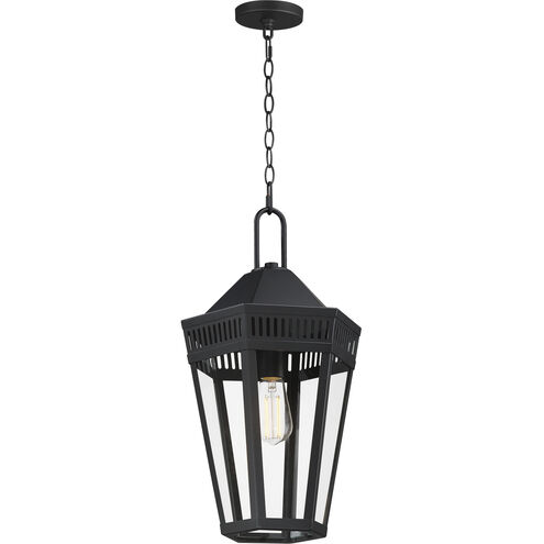 Oxford 1 Light 9.5 inch Black Outdoor Pendant