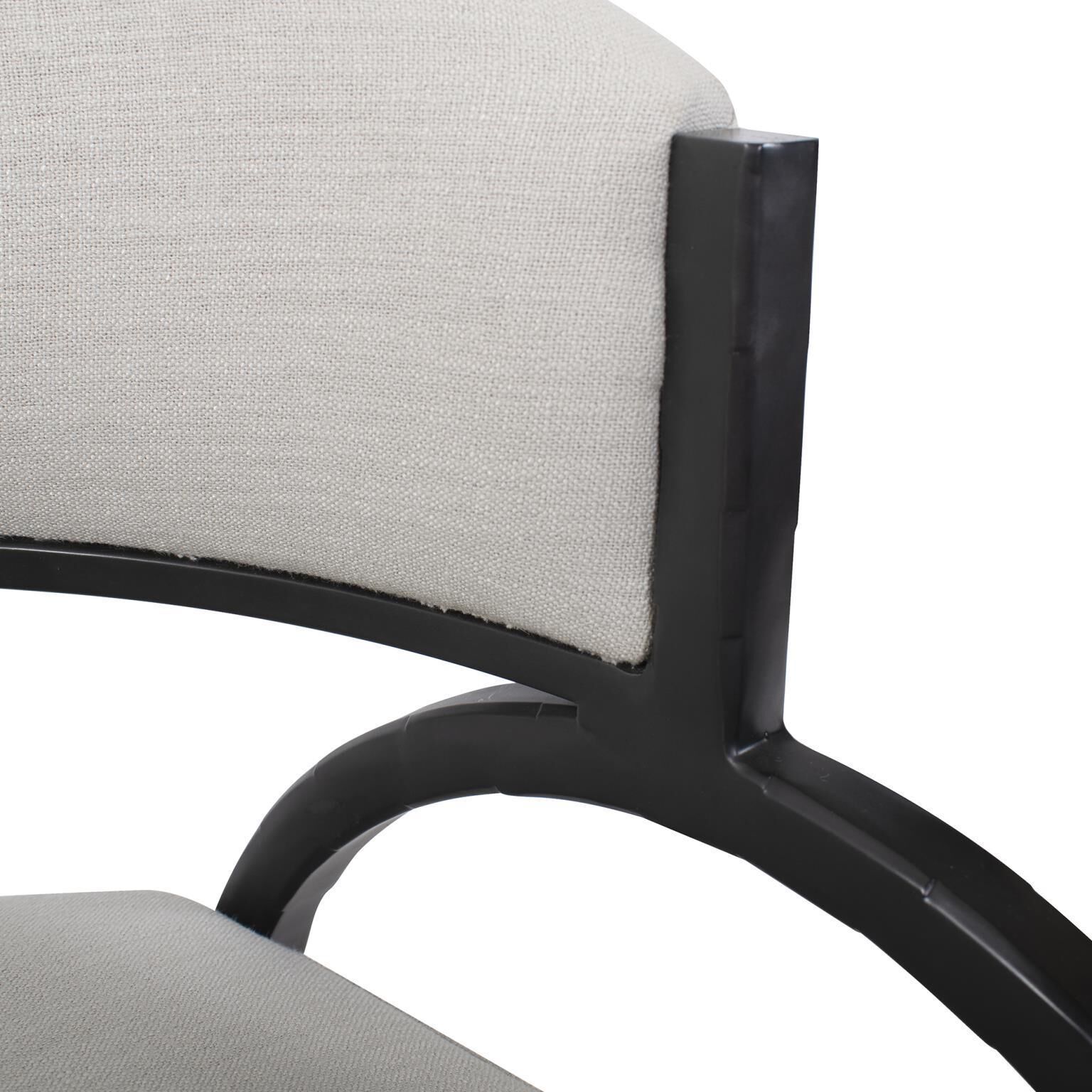 Dewitt Gray and Black Upholstered Side Chair