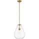 Ayra 1 Light 12 inch Olde Brass Pendant Ceiling Light