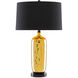 Bullion 28 inch 150.00 watt Gold/Glossy Black Table Lamp Portable Light