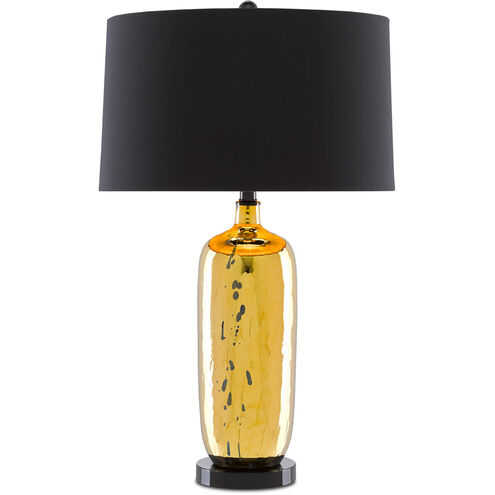 Bullion 28 inch 150.00 watt Gold/Glossy Black Table Lamp Portable Light