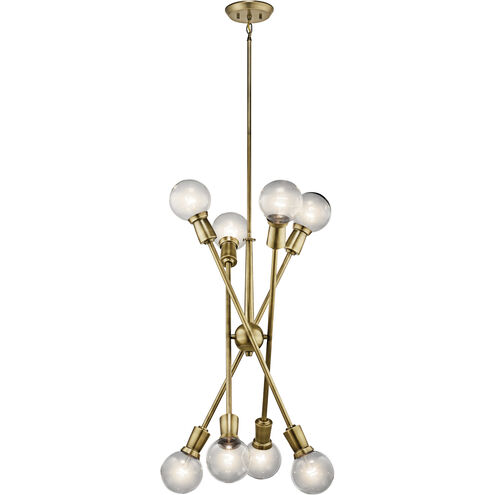 Armstrong 8 Light 30 inch Natural Brass Chandelier 1 Tier Medium Ceiling Light, 1 Tier Medium
