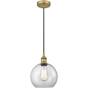 Edison Athens LED 8 inch Brushed Brass Mini Pendant Ceiling Light