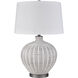 Brinley 29 inch 150.00 watt White with Pewter Table Lamp Portable Light