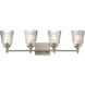 Julip 4 Light 31.75 inch Satin Nickel Bath Vanity Wall Light