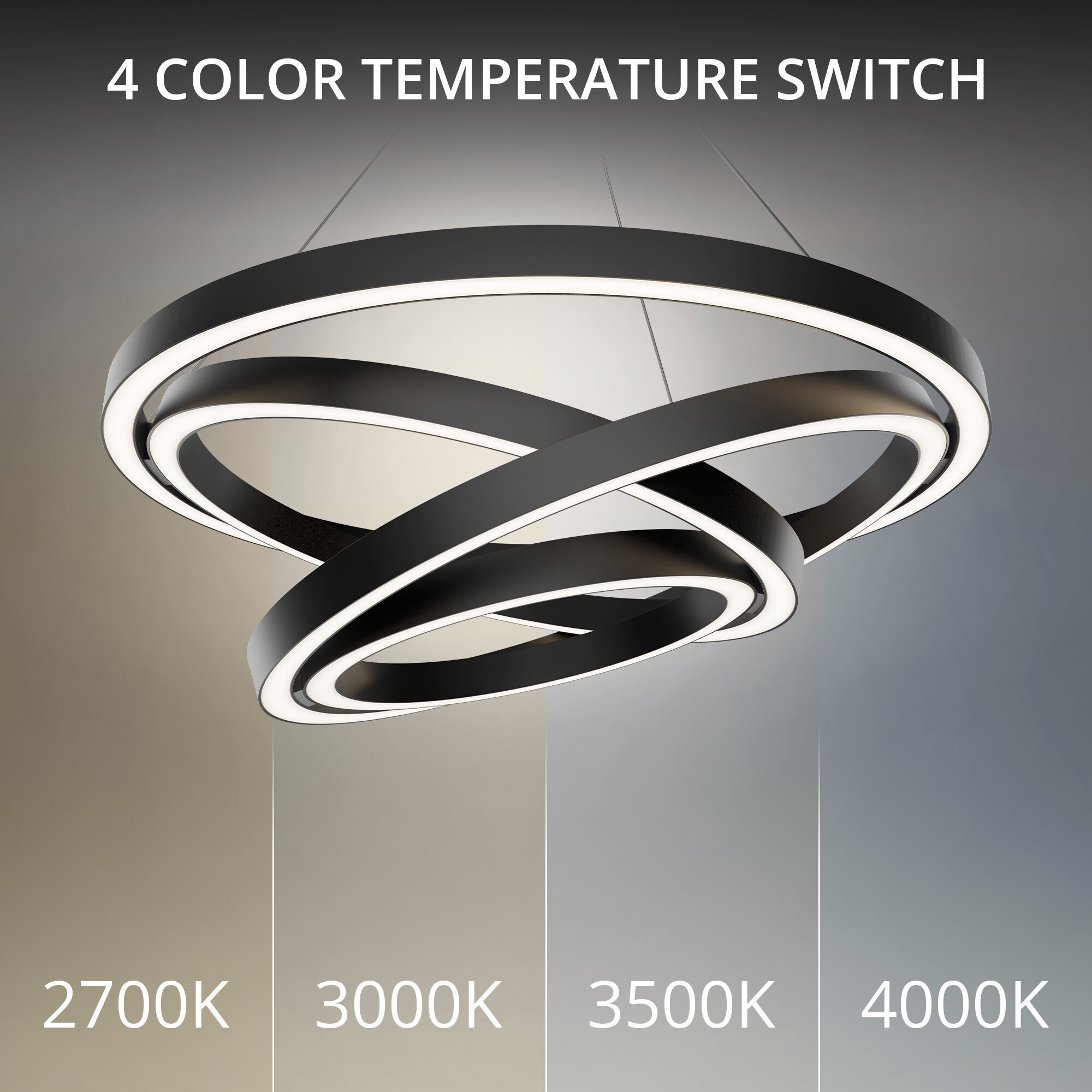 Storm Chaser LED 34.6 inch Black Indoor Hanging Lighting Ceiling Light in 3500K