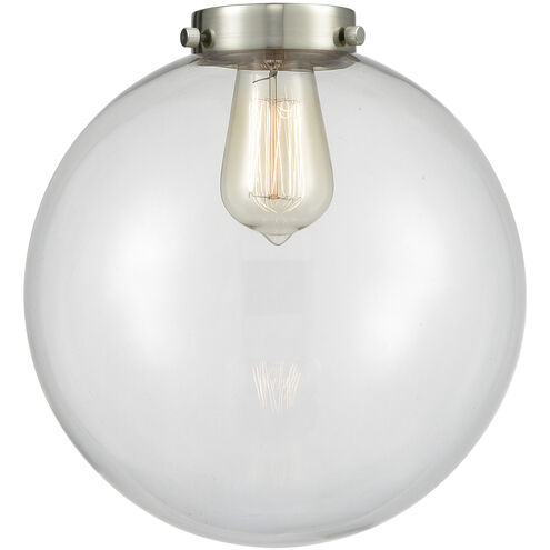 Nouveau 2 Beacon LED 10 inch Brushed Brass Mini Pendant Ceiling Light in Clear