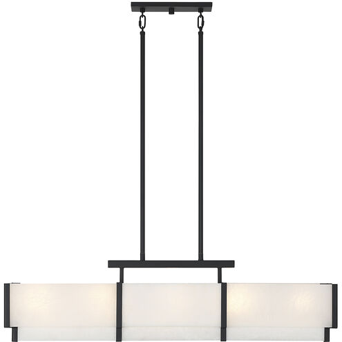 Orleans 5 Light 44.38 inch Black Cashmere Linear Chandelier Ceiling Light