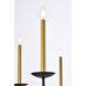 Cohen 6 Light 36 inch Black and Brass Chandelier Ceiling Light