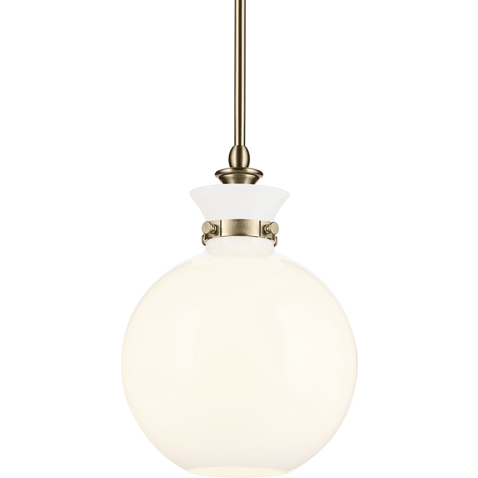 Laria 1 Light Champagne Bronze Pendant Ceiling Light in Opal