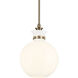 Laria 1 Light Champagne Bronze Pendant Ceiling Light in Opal