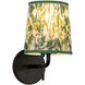 Alora Mood Scout 1 Light 6 inch Matte Black and Green Linen Wall/Vanity Light Wall Light
