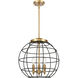 Lake Placid 3 Light 16 inch Satin Gold Pendant Ceiling Light