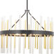 Orrizo 6 Light 24 inch Matte Black Chandelier Ceiling Light, Design Series