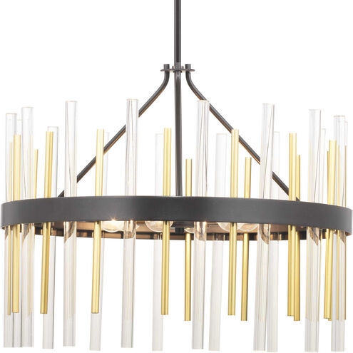 Orrizo 6 Light 24 inch Matte Black Chandelier Ceiling Light, Design Series