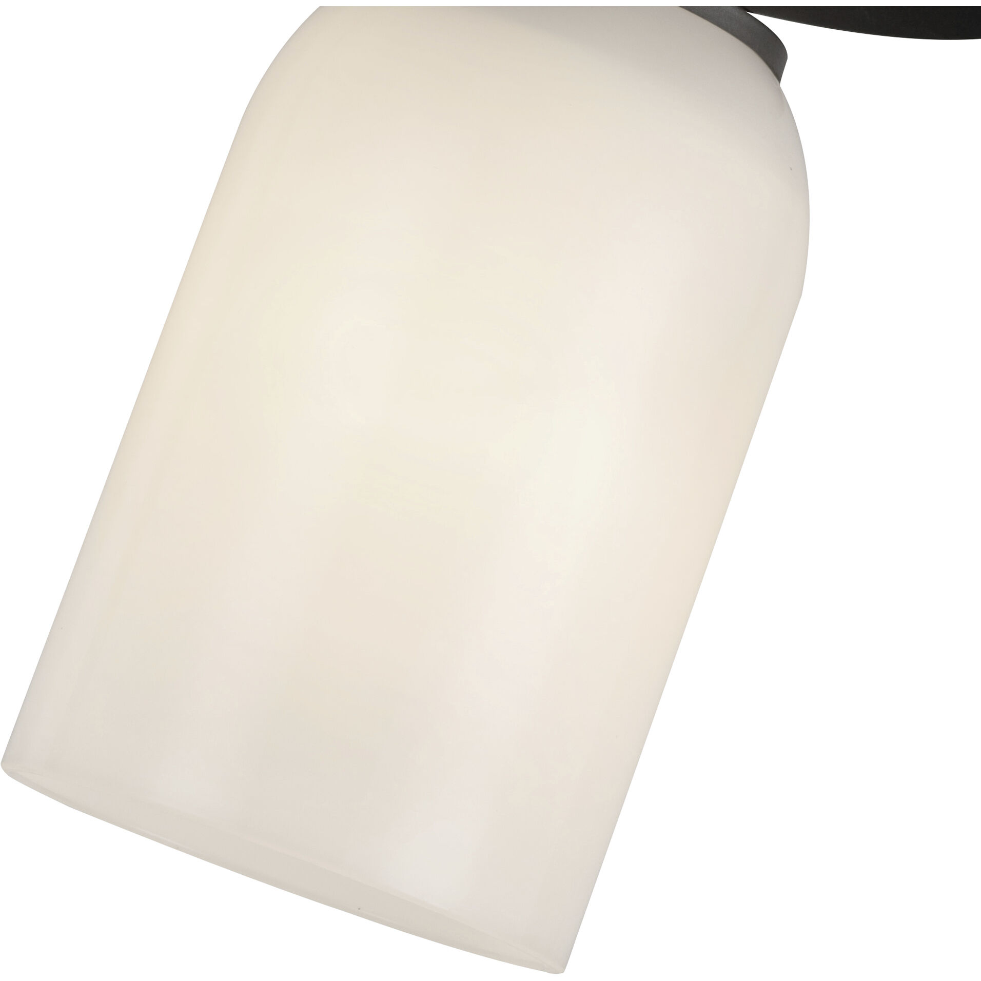 Nola 1 Light 3.63 inch Black/Glossy Opal Glass Semi-Flush Mount Ceiling Light in Glossy Opal Glass Shade
