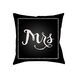 Wife 20 X 20 inch Black and White Outdoor Throw Pillow
