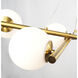 Modena LED 31 inch Plated Brushed Brass Chandelier Ceiling Light