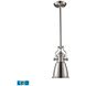 Chadwick LED 7.5 inch Satin Nickel Mini Pendant Ceiling Light