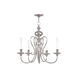 Caldwell 5 Light 25 inch Polished Nickel Chandelier Ceiling Light