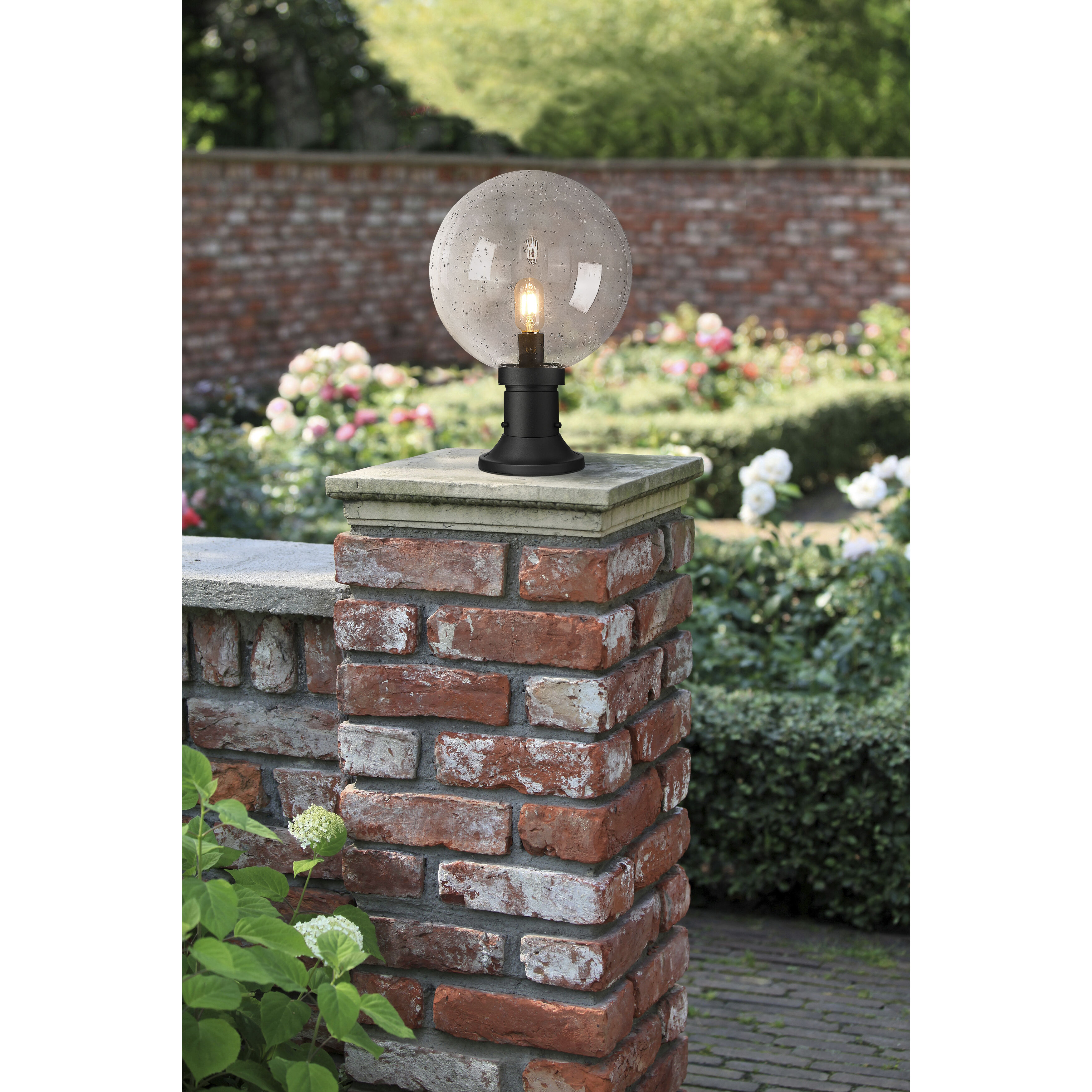 Laurent 1 Light 17.75 inch Black Outdoor Pier Mounted Fixture