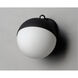 Half Moon LED 7.75 inch Black Wall Sconce Wall Light